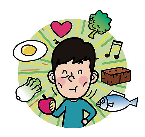 남자 일러스트 건강 어류 한명 상반신 성인 계란 식사 하트 사과 브로콜리 균형 배추 영양소 성인남자한명만 AI_파일형식 국내일러스트 모양 1 채소 과일 사람 알 수중동물 남자한명만 성인남자만 파일형식 벡터