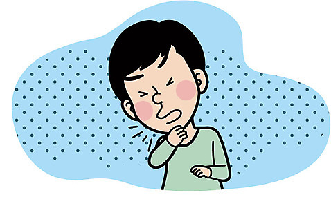 남자 일러스트 한명 상반신 성인 먼지 호흡기질환 알레르기 기침 목통증 성인남자한명만 AI_파일형식 국내일러스트 1 사람 고통 질병 남자한명만 성인남자만 파일형식 벡터