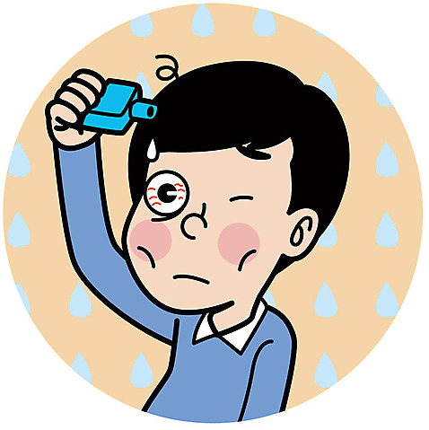 남자 일러스트 한명 상반신 성인 안약 충혈 성인남자한명만 안구건조증 AI_파일형식 국내일러스트 1 사람 질병 남자한명만 성인남자만 파일형식 벡터