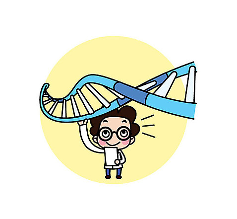 전신 캐릭터 남자 스티커 일러스트 직업캐릭터 한명 서기 성인 DNA 과학자 문서 AI_파일형식 일러캐릭터 직업 1 과학 모션 사람 생명공학 학자 파일형식 벡터