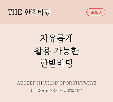 폰트 한글 사람없음 TTF 볼드체 국문폰트 낱개폰트 설치폰트 디자인서체 베이직서체 한밭바탕_서체 문자 파일형식 THE폰트