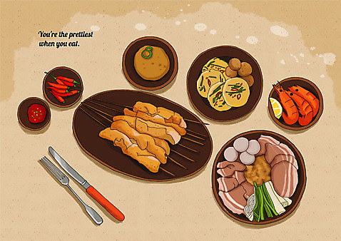 PSD 포크 일러스트 고추 새우 사람없음 소고기 양념 된장 꼬치 나이프 전 레몬 부추 꼬치구이 메추리알 대파 장조림 플레이팅 국내일러스트 식기 음식 채소 과일 육류 갑각류 알 칼 상차림 구이 파 조림 파일형식