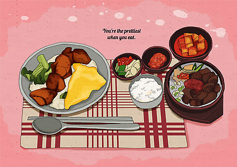 PSD 일러스트 젓가락 고추 밥 마늘 사람없음 숟가락 식탁보 양념 소스 깍두기 카레 파 순대 크림찹스테이크 플레이팅 국내일러스트 음식 채소 김치 수저 스테이크 상차림 파일형식