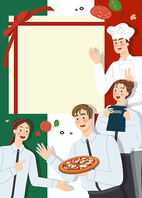 여자 남자 리본 유니폼 토마토 일러스트 프레임 피자 사람 여러명 상반신 성인 요리사 이탈리아음식 조리복 알림 메뉴판 서빙 모집 아르바이트 구인 채용공고 페퍼로니 최저임금 비정규직 AI_파일형식 국내일러스트 직업 옷 다수 채소 비즈니스 패스트푸드 서양음식 경제 소시지 채용 파일형식 벡터