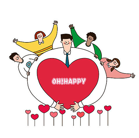 여자 남자 행복 어린이 일러스트 가족 사랑 사람 여러명 상반신 성인 손들기 희망 기쁨 하트 복지 즐거움 다문화 AI_파일형식 미소_표정 국내일러스트 모양 감정 다수 관계 모션 표정 사회이슈 파일형식 벡터