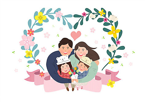 모자_잡화 여자 남자 꽃 딸 행복 리본 아들 어린이 꽃다발 잎 일러스트 가족 안기 엄마 사랑 사람 여러명 상반신 성인 소풍 새싹 봄 벚꽃 하트 아빠 개나리 핵가족 즐거움 봄소풍 AI_파일형식 국내일러스트 모양 식물 잡화 계절 감정 다수 관계 모션 야외활동 파일형식 벡터