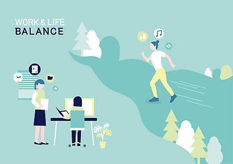 전신 나무 여자 화분 길 시계 의자 일러스트 회사 창문 휴식 사람 성인 세명 달리기 운동 모니터 업무 비교 기다림 집중 책상 즐거움 문서 땀 결재 결재판 민트색 힘듦 워라밸 국내일러스트 AI파일 식물 감정 컬러 가구 컨셉 비즈니스 모션 건강 컴퓨터 작업 신조어 파일형식 벡터