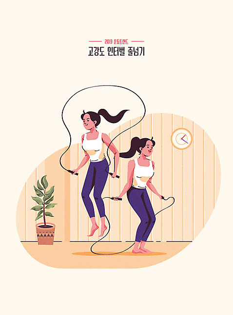 여자 시계 일러스트 건강 사람 성인 취미 두명 운동복 운동 유행 건강관리 헬스 주황색 스트레칭 줄넘기 성인여자만 인터벌줄넘기 국내일러스트 AI파일 옷 컬러 관리 여자만 성인만 파일형식 벡터 인터벌트레이닝