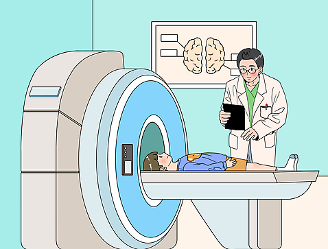 전신 PSD 남자 어린이 일러스트 들기 소년 상반신 성인 두명 눕기 진료 뇌 소아과 건강검진 MRI 소아과의사 진료기록부 남자만 안경낌 CT촬영 어린이병원 국내일러스트 안경 의학 의료기기 모션 병원 사람 의사 검사_조사 파일형식