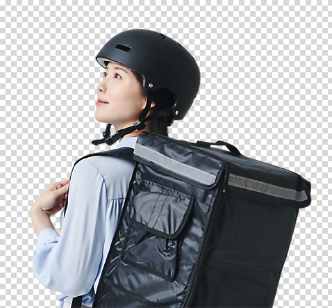 편집 편집이미지 응시 여자 상상 한명 누끼 상반신 성인 30대 한국인 비즈니스우먼 배달원 헬멧 매기 PNG 라이더 배달원가방 성인여자한명만 편집소스 긱워커 미소_표정 직업 1 시선 비즈니스 모션 표정 사람 동양인 장년 직장인 보호장비 배송 여자한명만 성인여자만 파일형식 긱이코노미