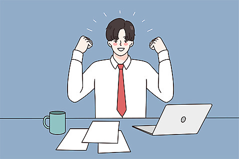 1 식기 남자 감정 컬러 비즈니스 모션 사람 라이프 생활 전자제품 직장인 남자한명만 성인남자만 파일형식 자신감 손들기 상반신 해결 기쁨 주먹 컵 문서 노트북 성인남자한명만 성인 파란색 한명 비즈니스맨 일상 JPG 해외이미지 라이프스타일 해외일러스트 일러스트 이미지허브