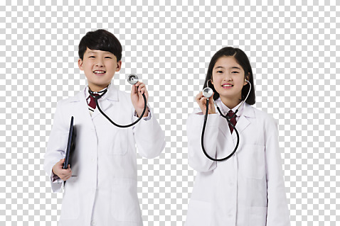 편집이미지 여학생 여자 남자 남학생 청진기 서기 들기 누끼 사람 상반신 두명 앞모습 10대 친구 한국인 의사 의사가운 여중생 문서 장래희망 PNG 서류판 어린이만 십대만 편집소스 남중생 미소_표정 학생 뷰포인트 관계 의료기기 모션 중학생 청소년 표정 동양인 사무용품 의료진 가운 파일형식