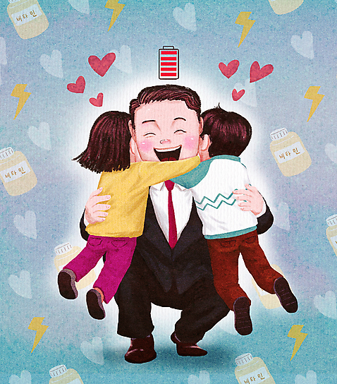 전신 PSD 여자 남자 딸 행복 아들 어린이 일러스트 안기 포옹 따뜻함 사랑 소년 세명 파란색 점프 에너지 하트 마음 아빠 약병 건전지 퇴근 힐링 웅크림 충전 반가움 번개모양 비타민_영양소 미소_표정 소녀_어린이 국내일러스트 모양 감정 컬러 가족 모션 표정 사람 약 번개 출퇴근 영양소 병_담는 파일형식