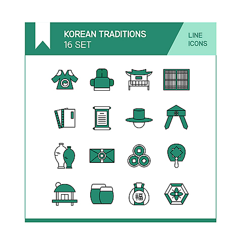 아이콘 한국전통 꽃무늬 한옥 복주머니 초가집 사람없음 초록색 항아리 고서 두루마리 라인아이콘 엽전 전통부채 창호문 곤룡포 관모 돈봉투 전통모자 2D아이콘 AI파일 모자_잡화 전통 꽃 컬러 고건축 무늬 유물 봉투 전통소품 한국 책 문 동전 도자기 부채 한복 파일형식 벡터