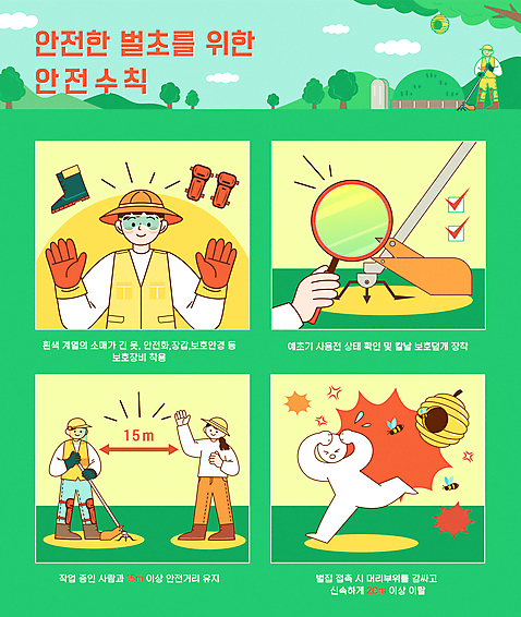전신 나무 구름 모자 여자 명절 남자 일러스트 돋보기 산 안내 사람모양 작업복 경고 안전 여러명 상반신 성인 초록색 인포그래픽 무덤 작업 안전장비 보호장비 탈출 예방 안전수칙 보안경 안전교육 벌집 대피 벌초 사고예방 안전화 예초기 주의사항 매뉴얼 성인만 국내일러스트 AI파일 자연요소 모양 식물 전통 잡화 옷 교육 기념일 컬러 다수 신발 컨셉 주의 사람 장비 파일형식 벡터