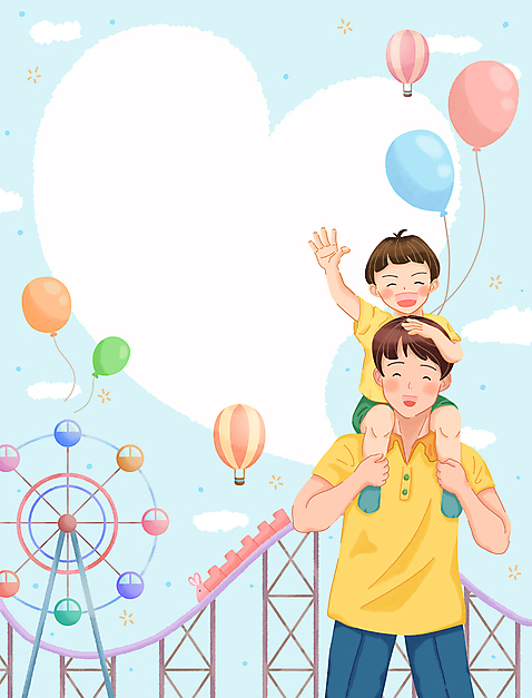 전신 PSD 남자 어린이 하늘색 일러스트 가족 프레임 웃음 소년 성인 두명 손들기 놀이공원 열기구 하트 부자_아빠와아들 목말 목마 대관람차 풍선 롤러코스터 남자만 카피스페이스 싱글대디 한부모가족 미소_표정 국내일러스트 모양 아들 관계 항공교통 모션 표정 사람 파란색 공백 테마파크 아빠 놀이기구 파일형식