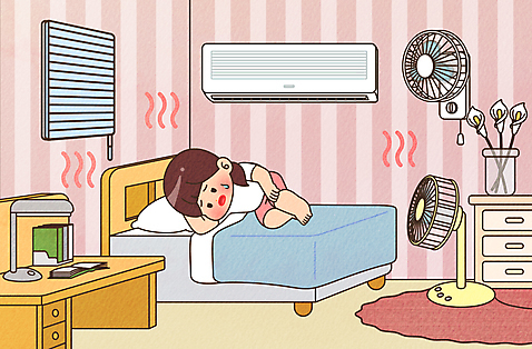 전신 여자 일러스트 조명 실내 한명 성인 책 눕기 꽃병 방 침대 블라인드 선풍기 더위 에어컨 책상 서랍장 힘듦 성인여자한명만 열대야 폭염주의보 AI_파일형식 여름_계절 국내일러스트 1 계절 꽃 가구 컨셉 모션 날씨 사람 내부 가전제품 커튼 자연재해 여자한명만 성인여자만 파일형식 벡터