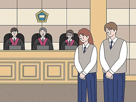 학생 여자 노년 남자 교복 일러스트 청소년 고개숙이기 서기 앉기 여러명 상반신 성인 세명 판사복 찡그림 법률가 판사 재판 손모으기 판결 법원 공손 재판소 AI_파일형식 국내일러스트 직업 옷 다수 모션 표정 숙이기 사람 손짓 가운 법 파일형식 벡터
