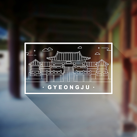 한국전통 선 라인일러스트 일러스트 사람없음 라벨 흰색 경주_경상북도 사찰 라인아트 불국사 AI_파일형식 구름_자연 국내일러스트 자연요소 전통 컬러 종교건축 프레임 한국 경상북도 랜드마크 파일형식 벡터