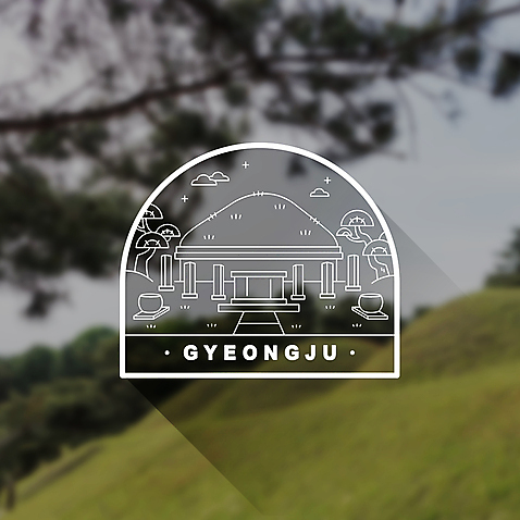 선 라인일러스트 일러스트 사람없음 라벨 흰색 나뭇가지 경주_경상북도 항아리 라인아트 랜드마크 왕릉 AI_파일형식 구름_자연 국내일러스트 자연요소 나무 컬러 프레임 도자기 경상북도 파일형식 벡터