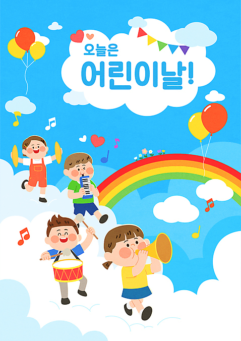 전신 여자 남자 어린이 음악 무지개 연주 음표 일러스트 선물 소년 여러명 걷기 하트 어린이날 북 즐거움 풍선 심벌즈 가랜드 멜로디언 어린이만 AI_파일형식 구름_자연 미소_표정 소녀_어린이 국내일러스트 자연요소 모양 기호 기념일 감정 다수 모션 문화예술 타악기 표정 사람 파티용품 파일형식 벡터