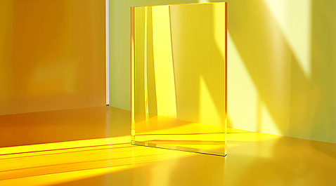 JPG 편집이미지 백그라운드 유리 추상 사람없음 빛 반사 노란색 3D 투명 디지털합성 모던 지오메트릭 편집소스 컬러 무늬 재질 파일형식