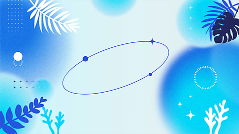 백그라운드 무늬 사람없음 파란색 반짝임 산호 야자수잎 열대잎 모션그래픽 MP4 MOV 여름_계절 계절 컬러 잎 모션 자포동물 동영상 파일형식
