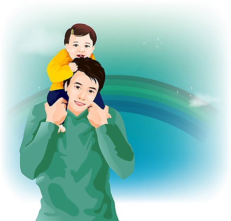 EPS 여자 남자 행복 일러스트 가족 사랑 가족애 사람 두명 부모 귀여움 육아 아기 목말 아빠 부성애 부성 육아대디 국내일러스트 감정 컨셉 관계 모션 파일형식 벡터