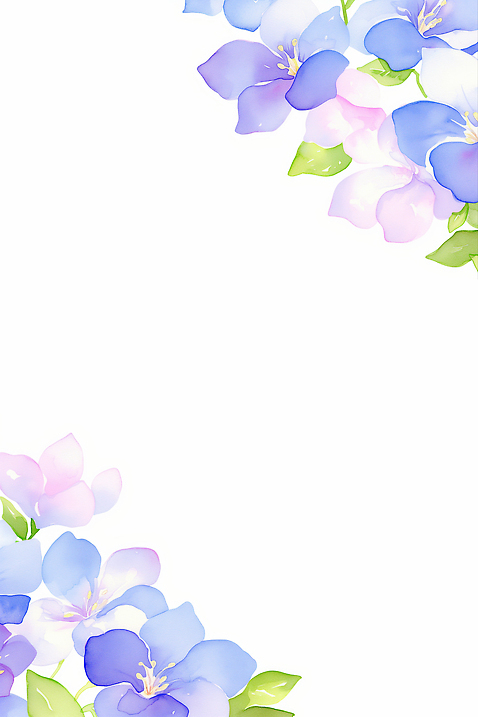 JPG 일러스트 프레임 사람없음 보라색 화사함 물망초 파스텔톤 카피스페이스 수채화_물감 국내일러스트 꽃 컬러 컨셉 공백 파일형식