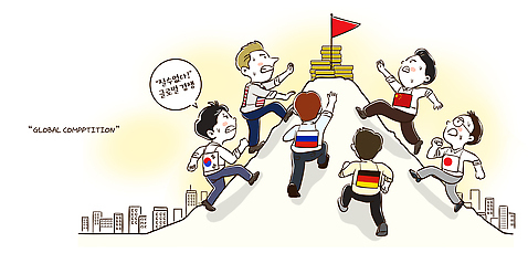 유럽 아시아 다수 컨셉 돈 북아메리카 모션 사람 파일형식 러시아 국기 경쟁 산 목표 도전 글로벌 노력 세계 성공 PSD 일러스트 한국 일본 중국 독일 미국 깃발 동전 손뻗기 여러명 남자 국내일러스트