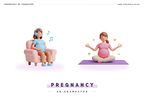 PSD 무료이미지 편집이미지 캐릭터 디자인 행복 음악 요가 건강 일상 소파 3D 임산부 임신 편안함 명상 편집3D 웰빙 감정 의자 문화예술 라이프 감각 디지털합성 파일형식 무료콘텐츠