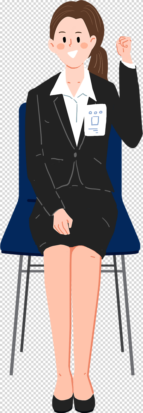 옷 감정 가구 회사 비즈니스 모션 표정 사람 신체부위 파일형식 여자 정장 앉기 의자 손 미소 자신감 사무실 포즈 캐주얼 직장 화합 편집이미지 PNG