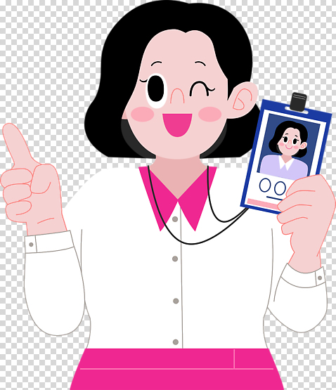 직업 손 감정 회사 비즈니스 모션 표정 사람 라이프 파일형식 직장인 사원증 미소 긍정적 에너지 여자 캐릭터 일상 직장 즐거움 손가락 지시 편집이미지 PNG