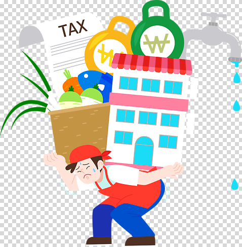 비즈니스 라이프 경제 상업 파일형식 세금 상인 상점 부담 오브젝트 작업 일상 거래 자영업 장사 소비 매출 편집이미지 PNG