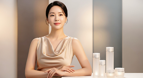 JPG 모델 편집이미지 여자 조명 미소 뷰티 촬영 화장품 상품 알림 피부관리 스킨케어 보습크림 의료성형뷰티 스타일 세련 편집실사 AI인물포토 AI콘텐츠 표정 사람 CG 파일형식 AI포토