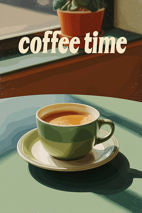 JPG 문화 여유 커피 음료 일러스트 탁자 아침 휴식 따뜻함 일상 컵 초록색 햇빛 카페 분위기 편안함 창가 오브젝트 오후 차분 국내일러스트 AI일러스트 AI콘텐츠 주간 식기 감정 컬러 가구 컨셉 창문 라이프 태양 상점 감각 파일형식