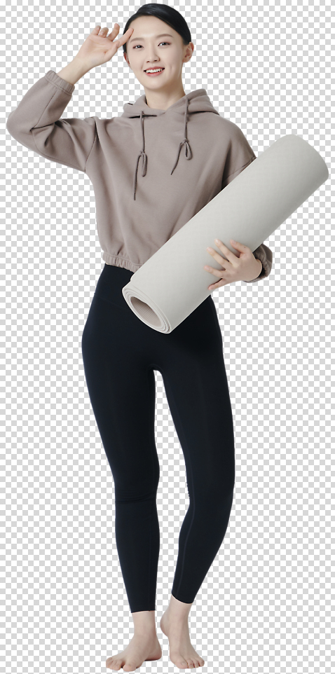 웰빙 옷 교육 표정 건강 사람 운동 친환경 파일형식 여자 요가 매트 준비 수업 미소 재활용 헬스 스트레칭 운동복 유연 이미지 편집이미지 PNG