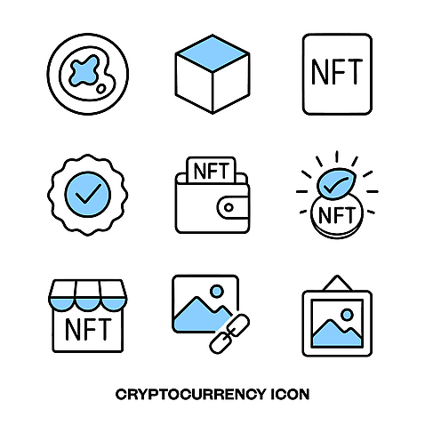 아이콘 디자인 그래픽 판매 시장 접속 수집 투자 이미지 인증 블록체인 NFT 2D아이콘 스테이블코인 AI파일 컨셉 비즈니스 금융 파일형식 벡터 4차산업 가상화폐