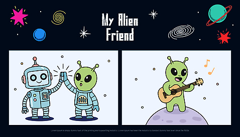 행복 별 예술 음악 컬러 일러스트 상상 타악기 대화 친구 우주 우정 행성 외계인 기타 로봇 그림 소통 창의력 일러캐릭터 AI파일 자연요소 캐릭터 감정 악기 컨셉 관계 현악기 문화예술 말하기 미확인물체 파일형식 벡터