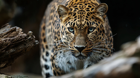 JPG 동물 편집이미지 야생동물 모션 자연 관찰 숲 위협 생태계 사냥 맹수 탐색 표범 편집실사 AI컴퓨터그래픽 AI콘텐츠 포유류 CG 파일형식