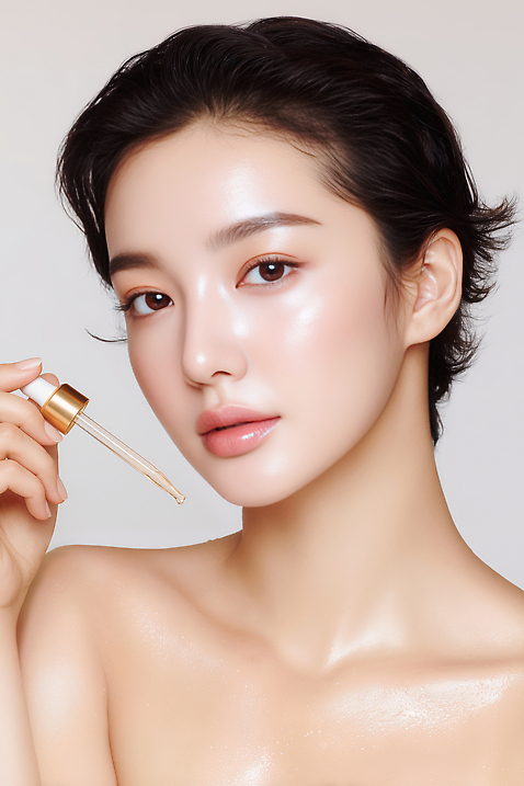 JPG 편집이미지 여자 건강 빛 화장 뷰티 화장품 피부 크림 피부관리 스킨케어 보습 에센스 의료성형뷰티 세럼 편집실사 AI인물포토 AI콘텐츠 사람 신체부위 CG 파일형식 AI포토