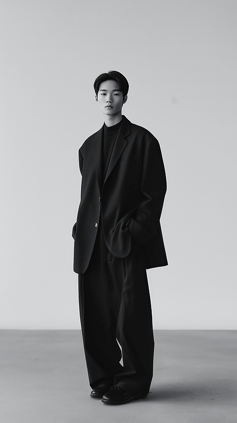 JPG 모델 편집이미지 옷 패션 남자 포즈 스튜디오 검은색 이미지 의료성형뷰티 스타일 편집실사 AI인물포토 AI콘텐츠 컬러 사람 CG 파일형식 AI포토