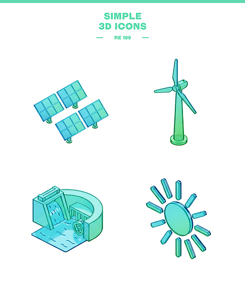 아이콘 컨셉 환경 에너지 그린에너지 파일형식 태양에너지 풍력에너지 수력 전기에너지 발전 기술 친환경 재생에너지 3D아이콘 PSD