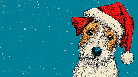 JPG 기념일 인형 포즈 크리스마스 겨울 일러스트 웃음 장식 파란색 반려동물 귀여움 축제 기쁨 분위기 개 강아지 개구쟁이 즐거움 그림 국내일러스트 AI일러스트 AI콘텐츠 동물 계절 감정 컬러 컨셉 포유류 표정 이벤트 파일형식