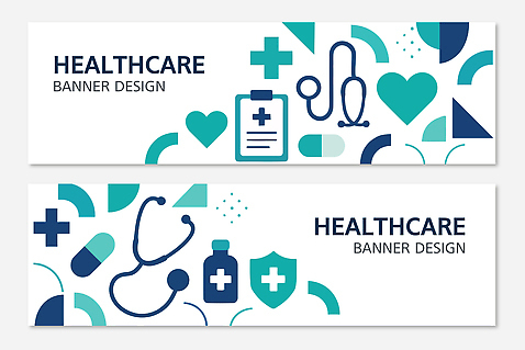 템플릿 디자인 배너 배너템플릿 의학 청진기 건강 안전 치료 약 심장 질병 서비스 예방 AI파일 의료기기 장기_의학 파일형식 벡터