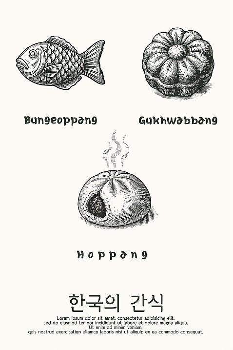 일러스트 디저트 따뜻함 육류 전통음식 맛 고구마 부드러움 팥 붕어빵 국화빵 호빵 간편조리식품 제철음식 국내일러스트 AI파일 전통 음식 빵 컨셉 식재료 뿌리채소 감각 겨울간식 제철 파일형식 벡터