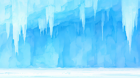 JPG 겨울 일러스트 자연 벽면 풍경 파란색 얼음 폭포 동굴 차가움 빙하 지형 고드름 얼음조각 빙벽 국내일러스트 AI일러스트 AI콘텐츠 자연요소 계절 벽 컬러 생태계 파일형식