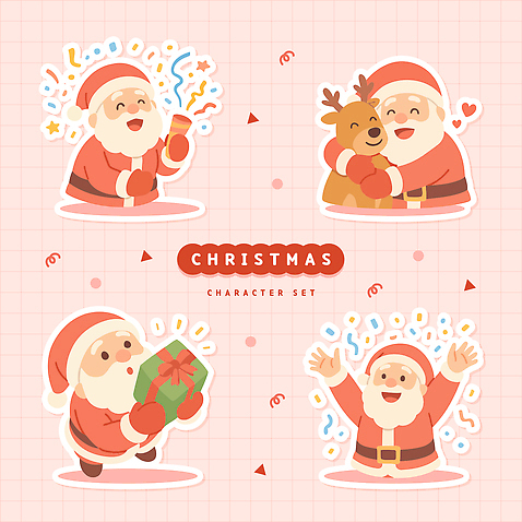 동물 캐릭터 디자인 크리스마스 일러스트 가족 모션 선물 사랑 웃음 장식 산타클로스 귀여움 축제 루돌프 축하 분위기 즐거움 그림 일러캐릭터 AI파일 기념일 감정 컨셉 관계 사슴 표정 파일형식 벡터
