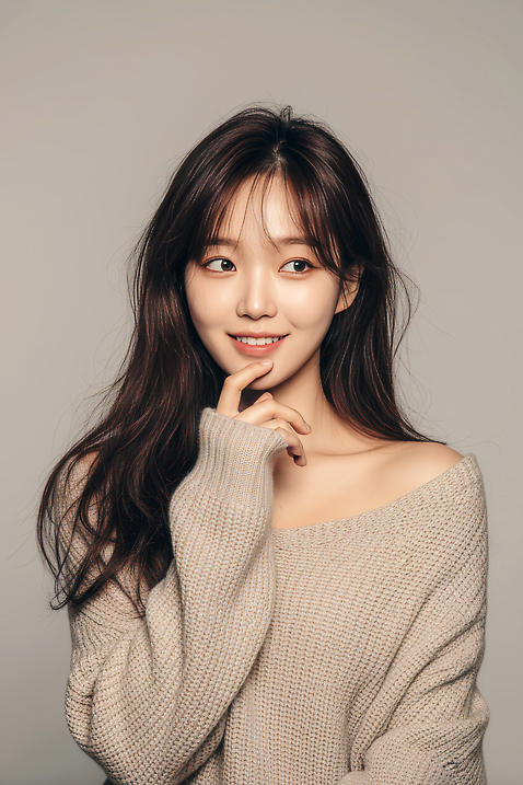 JPG 모델 편집이미지 헤어스타일 여자 패션 얼굴 포즈 갈색머리 실내 미소 웃음 카메라 촬영 스웨터 직사각형 베이지색 뷰티풀 의료성형뷰티 편집실사 AI인물포토 AI콘텐츠 도형 컬러 상의 표정 사람 내부 신체부위 전자제품 CG 파일형식 AI포토