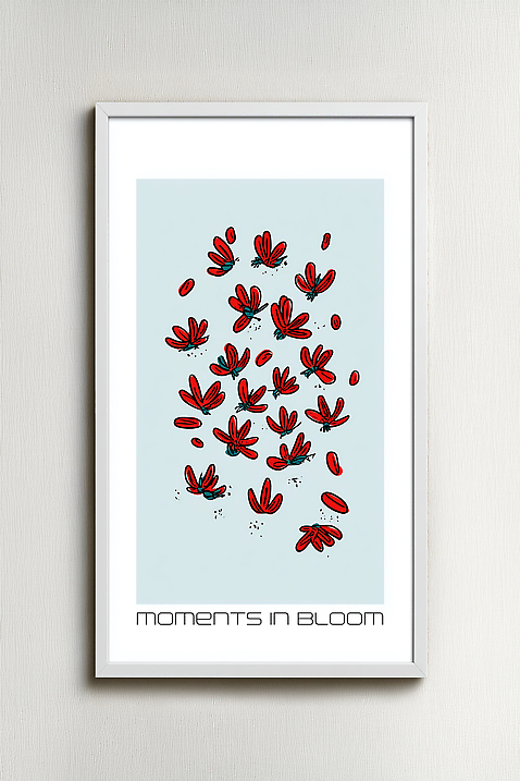 PSD 편집이미지 디자인 꽃 행복 예술 하늘색 백그라운드 자연 일상 장식 빨간색 방 앨범 그림 생동감 목업 흩어짐 이미지편집 식물 감정 컬러 컨셉 라이프 파란색 생태계 파일형식